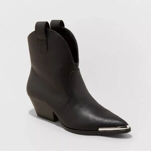 Universal Thread Women’s Black Henley Ankle Western Boots Size 10